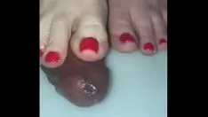 Jouer Pickjob femme mariée orteil rouge