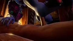 Play 3D Threesome: Human & Night Elf Share a Giant Cock